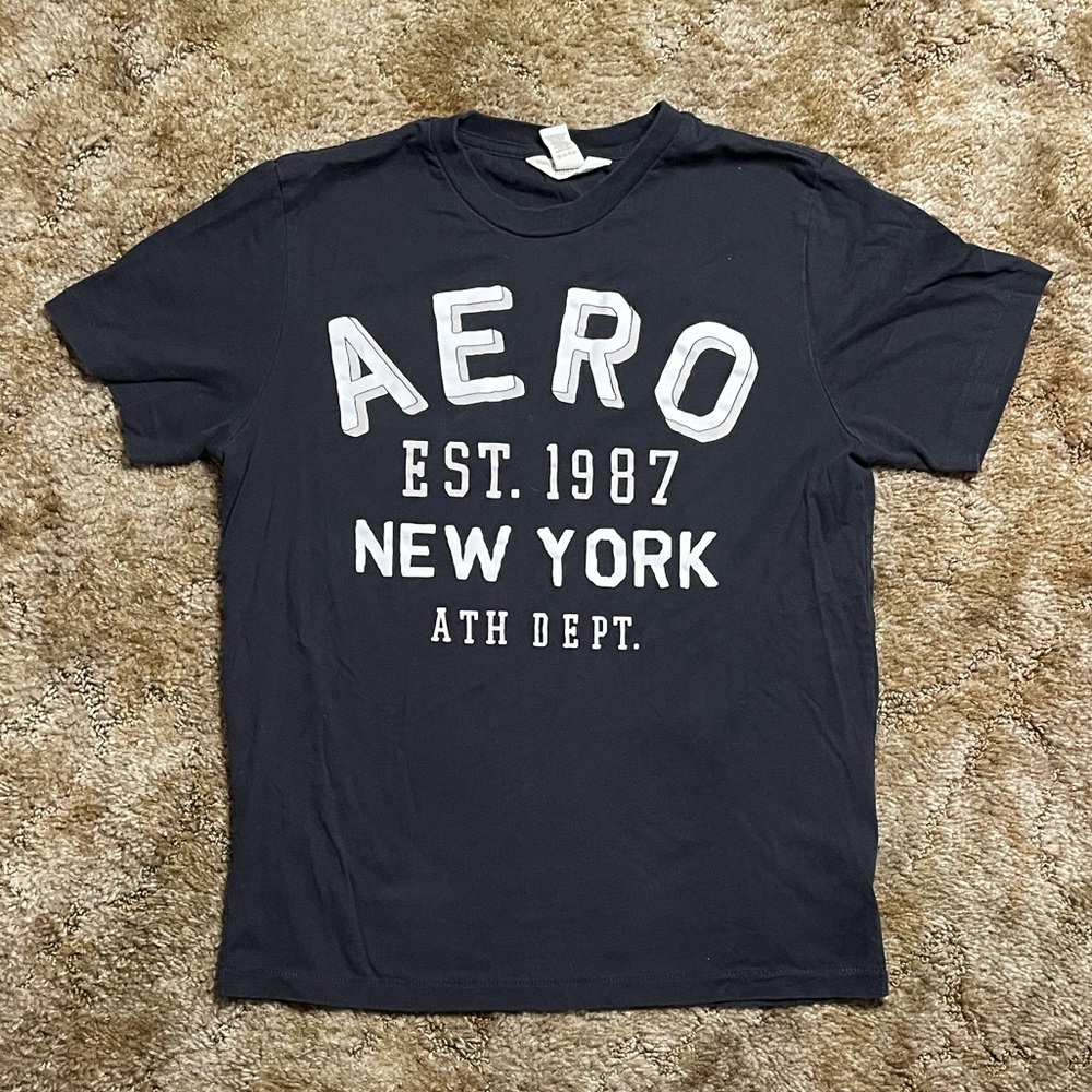 Aeropostale Black Unisex Short‎ Sleeve T Shirt Size Medium
